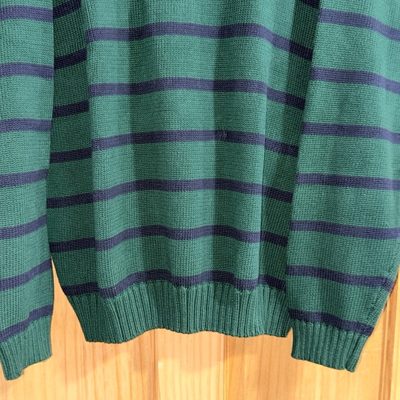 LAUREN Ralph Lauren Striped Green and Navy Crewneck Sweater - XL - EUC - Picture 5 of 6